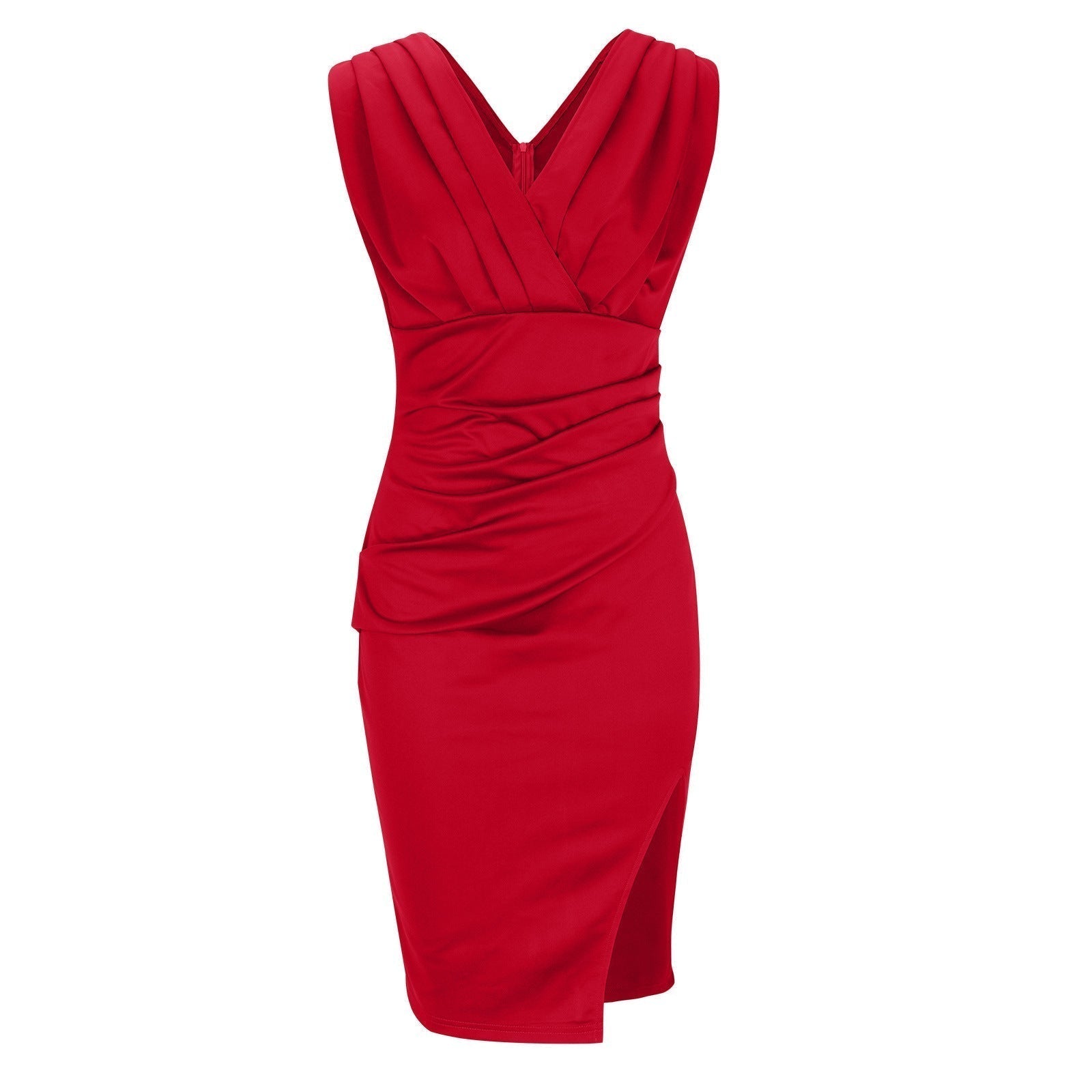 Isa Dress with V-Neck and Slit