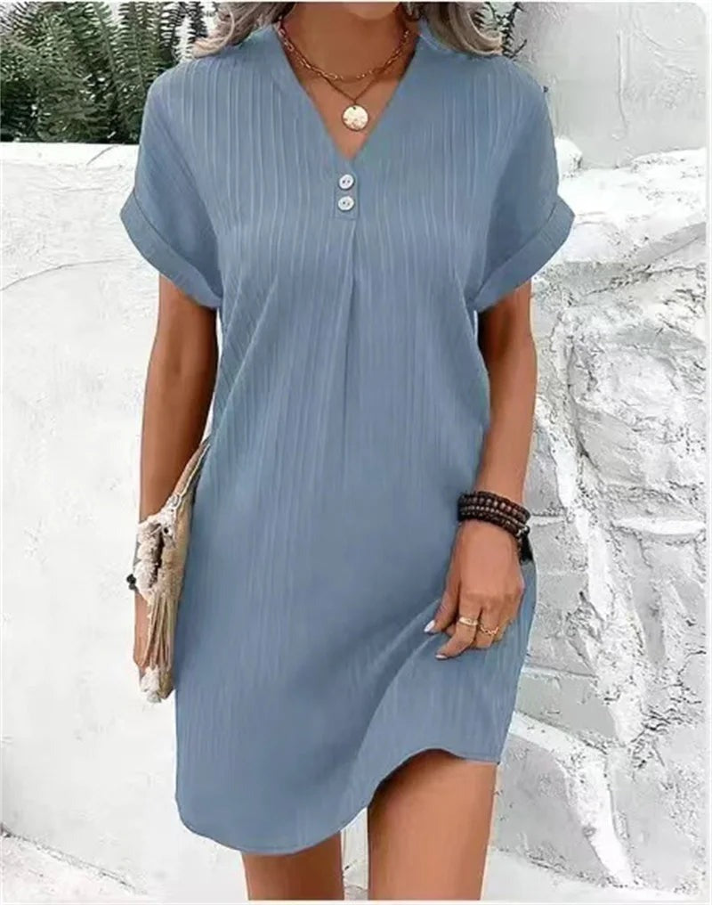 Bella | Effortless V-Neck Tunic Dress